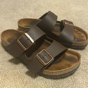 Birkenstock Arizona Birko-Flor Dark Brown Women’s Size 7-7.5